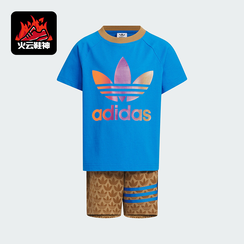 阿迪达斯小童运动短袖运动