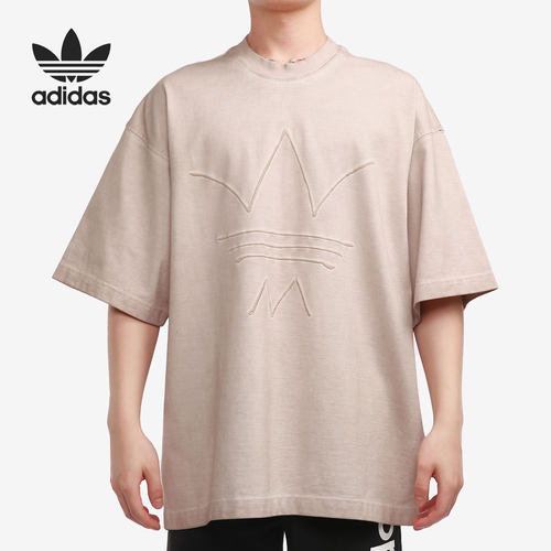 Adidas/阿迪达斯正品三叶草男子复古健身宽松刺绣运动T恤GN3300
