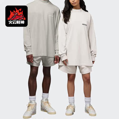Adidas/阿迪达斯正品三叶草男女简约圆领长袖运动休闲T恤IA3423