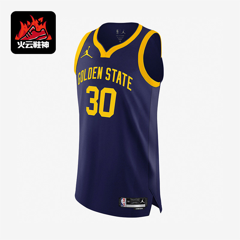 Nike/耐克正品JORDAN库里勇士队男子运动篮球球衣DQ0147-421