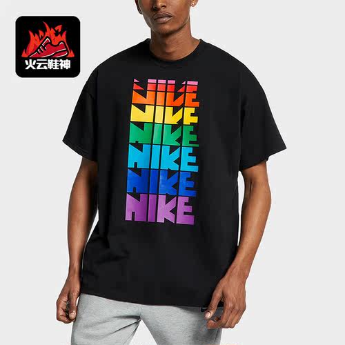 Nike/耐克正品运动透气男子休闲圆领训练印花短袖CD7483-010