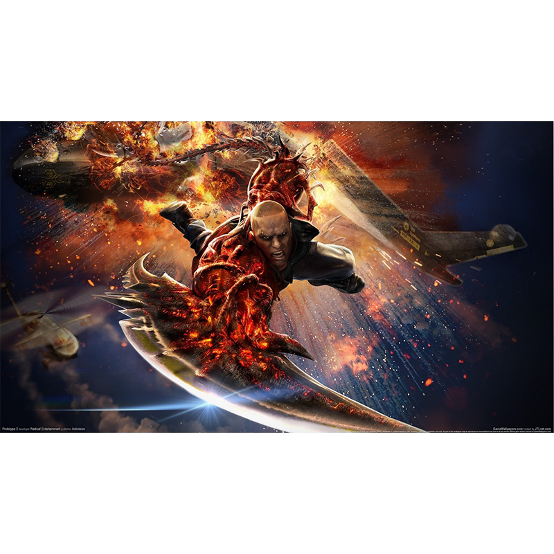 虐杀原形高清海报定做游戏写真周边单机网吧steam网咖Prototype1