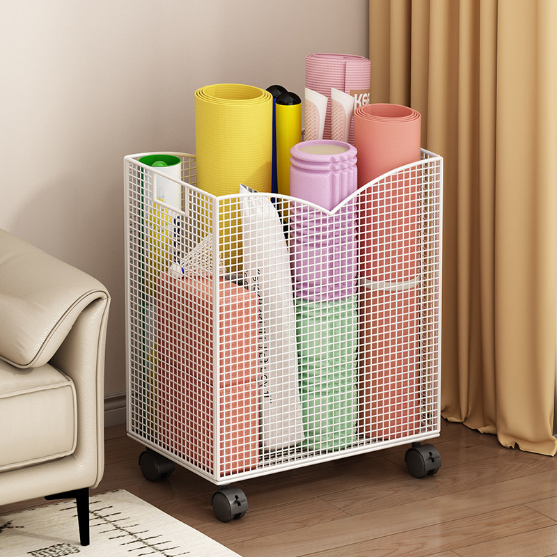 瑜珈垫收纳筐家用带轮放篮羽毛球架夹缝置物架健身运动器材收纳层,收纳整理,运动器材收纳用具,淘宝优惠券,粉丝福利购,淘宝优惠卷