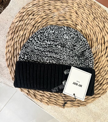 「MY WAY定制」秋冬新款杂色百搭休闲羊毛混纺针织帽冷帽