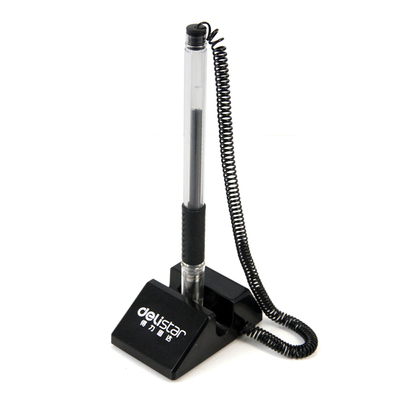 得力6791商务黑色台式书写笔