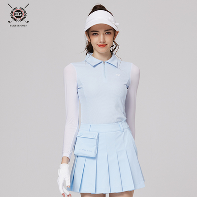 BG新款高尔夫服装女装上衣冰丝长袖春夏速干透气短裙套装韩款高端