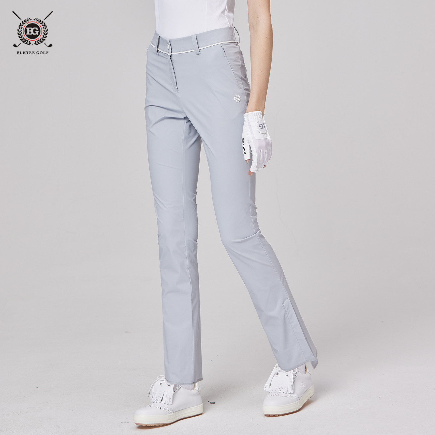 2026春夏新款BLKTEE高尔夫裤子女修身显瘦休闲裤灰色运动百搭裤子