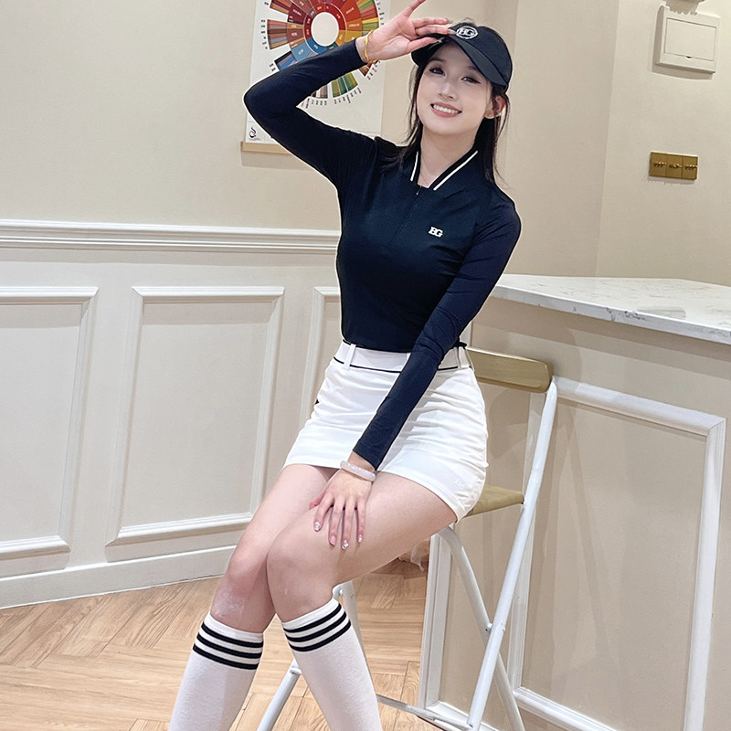 BG新款高尔夫女装球服装女上衣长袖修身运动polo长袖春夏高端时尚