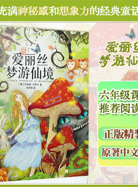 正版精装｜爱丽丝梦游仙境书六年级课外阅读书（又名爱丽丝漫游奇境记）原著全译本中文版童话小说小学生六年级课外书阅读书籍
