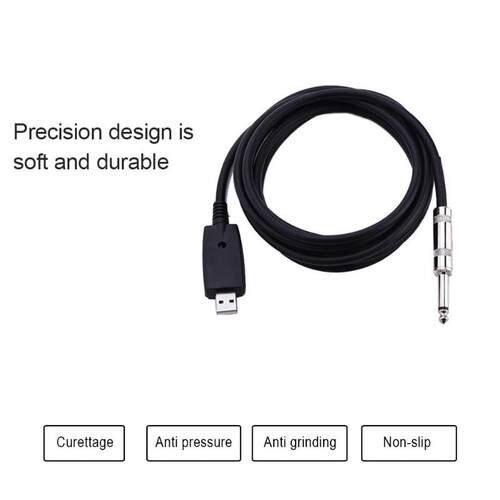 New 3m/9.8ft Converter  USB To 6.35mm Plug Guitar To XLR