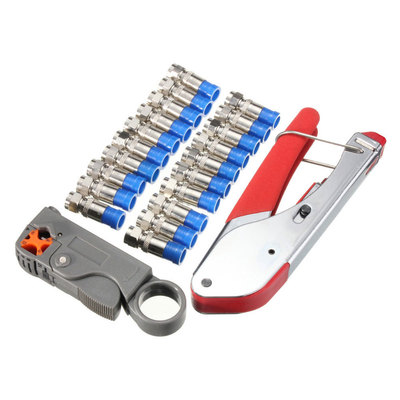 Coaxial cable F-head crimping pliers stripping pliers set