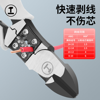 Slant mouth pliers, 6-inch scissors, offset mouth pliers