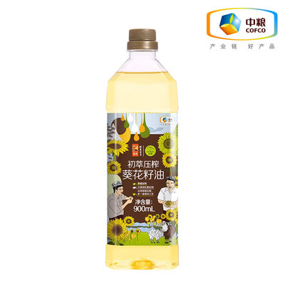 中粮葵花籽油压榨一级900ml