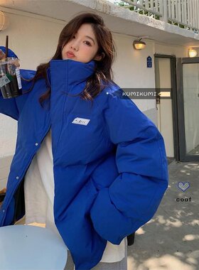 新款2025无帽棉服棉服女胖人显瘦羽绒棉服外套矮个子超厚撤柜商场