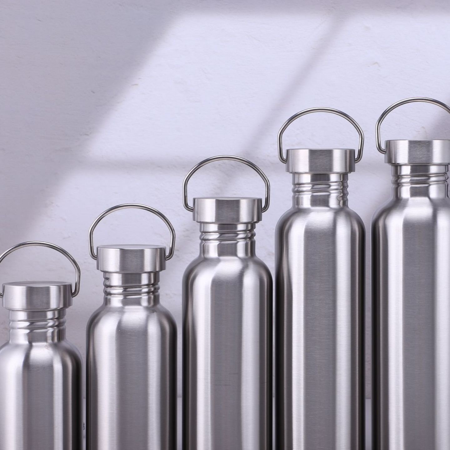 304不锈钢水杯运动水壶户外便携大容量水壶不锈钢单层美式大口瓶