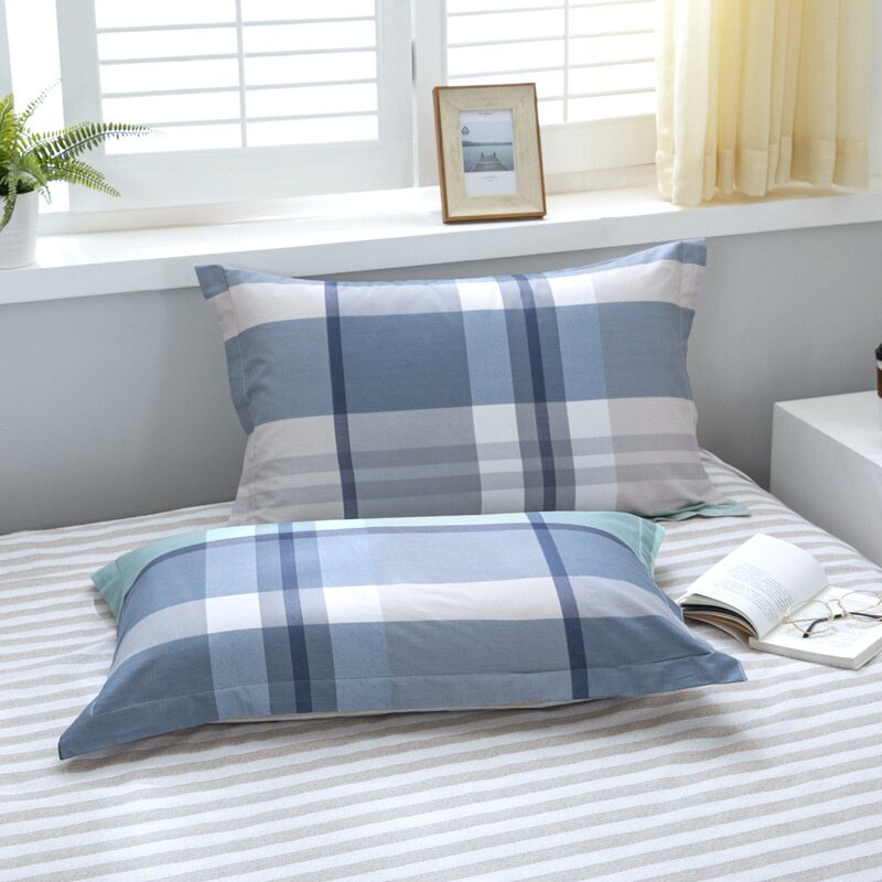 纯棉枕套全棉枕头套一对装枕芯套单人乳胶枕头罩大号家用48x74cm