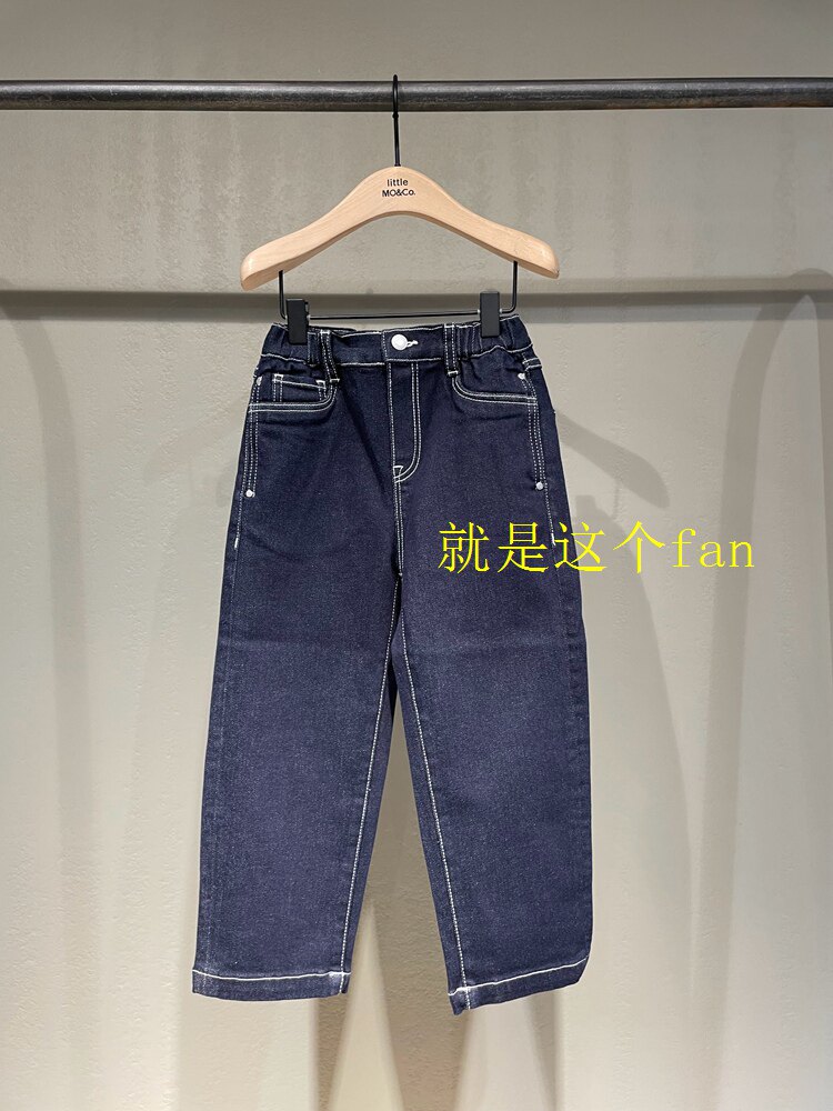 little moco摩安珂童装23秋男女童直筒长裤牛仔裤百搭 KBC3JEN001高性价比高么？