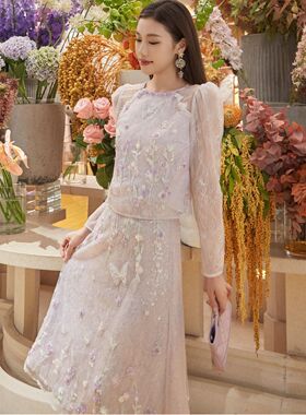 【夏天粉丝专享】Marie Elie【紫玥秋藤】刺绣套装EAE21W04676