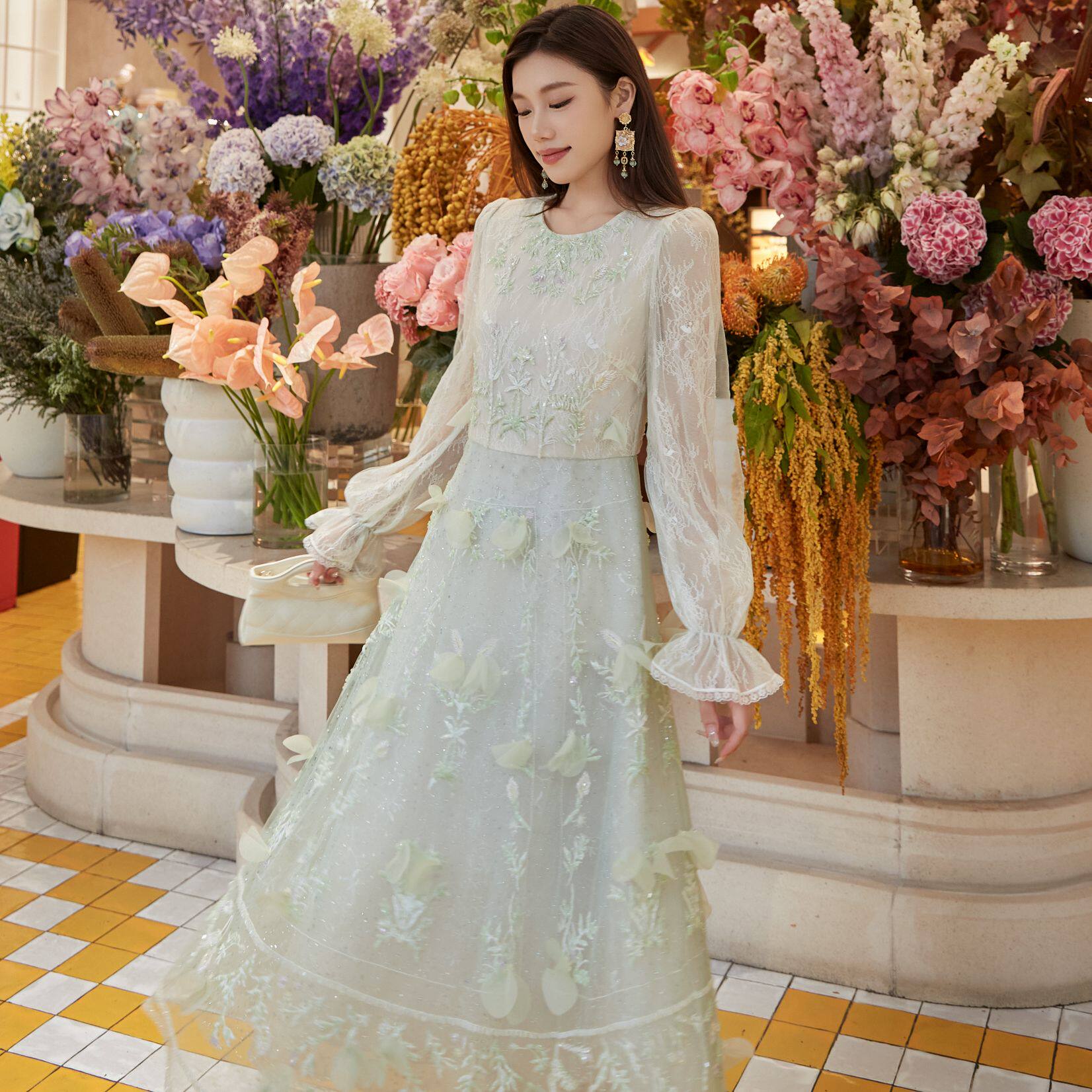 MarieElie【夏雨粼粼】重工连衣裙ET3403M02661