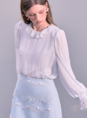 【夏天粉丝专享】Marie Elie【烟镜滢杪】真丝上衣EAD31D09755