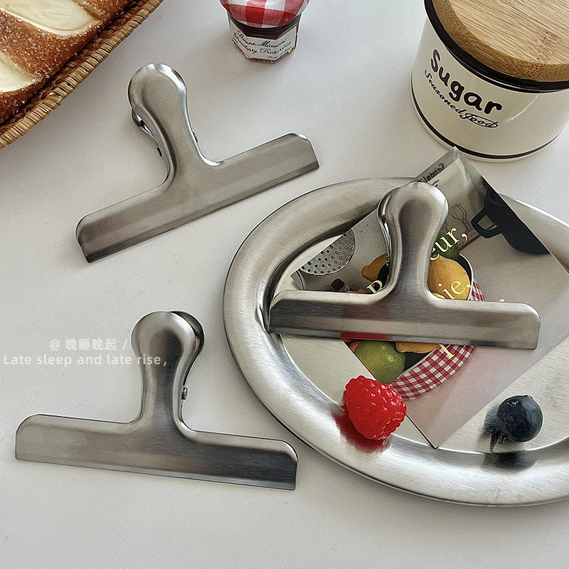 ins风韩系不锈钢封口夹零食袋密封夹奶粉夹子塑料袋密封器金属夹,厨房/烹饪用具,封口夹,淘宝优惠券,粉丝福利购,淘宝优惠卷