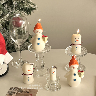 ins棉花糖雪人香薰蜡烛桌面氛围装 饰品抱礼物雪人香薰伴手礼礼品