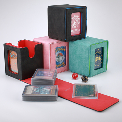 羊巴皮100+开窗竖盒适用游戏王宝可梦海贼王万智牌符文战场卡牌盒