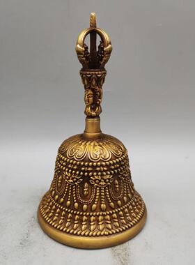 纯铜手摇铃铛三叉铃三清铃摆件