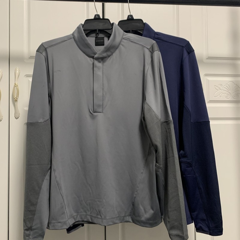 欧美原单立领半拉链运动长袖上衣男加大码宽松速干弹力健身跑步衣,运动服/休闲服装,健身衣,淘宝优惠券,粉丝福利购,淘宝优惠卷