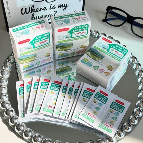 多功能眼镜防雾清洁湿巾30片装独立包装速净除菌擦镜片除雾气神器