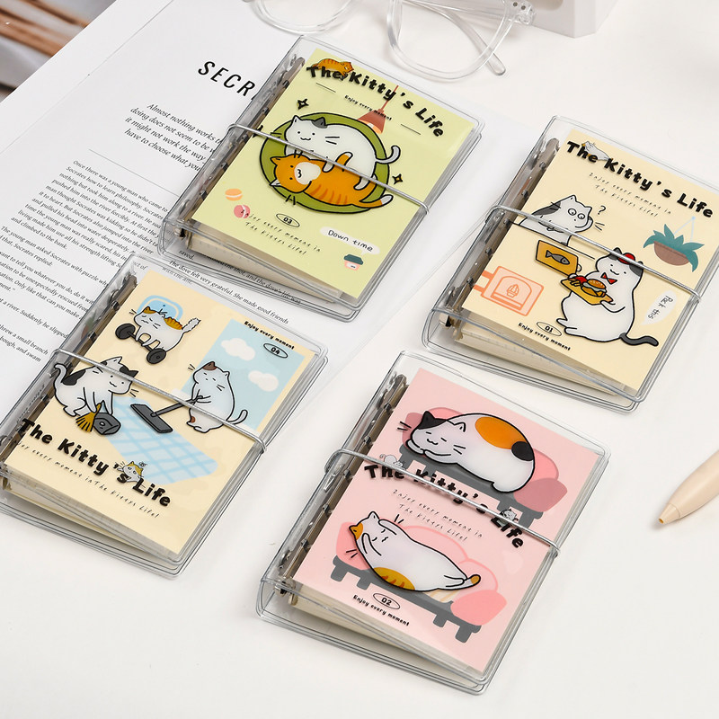 小咪生活活页本M5手账本猫咪笔记本加厚ins便携学生手帐本记事本