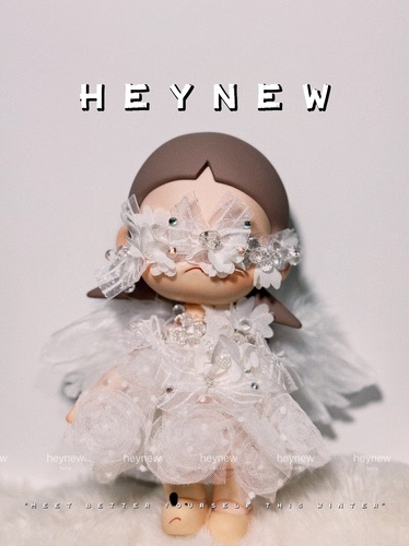 HEYNEW嘎子姐娃衣天使款白色蕾丝重工镶钻纱裙改娃专用娃衣套装
