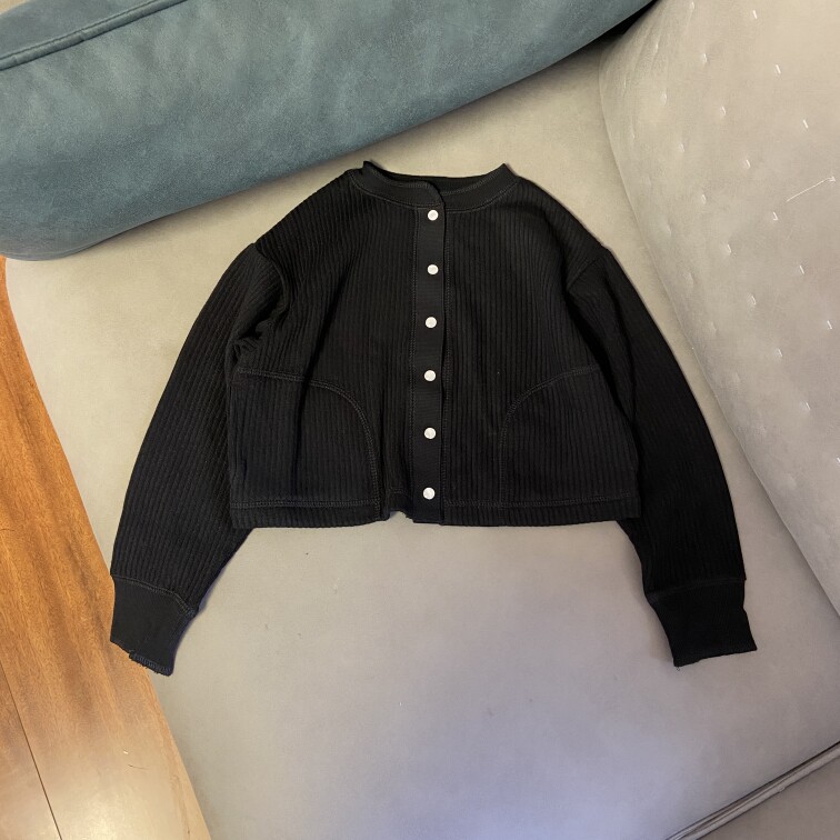 日单女童净版百搭圆领针织开衫春秋儿童长袖外套女宝宝毛衣外套