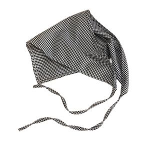 2025新款格子绑发头巾高级感三角巾少女甜美发带夏日辣妹丝巾饰品