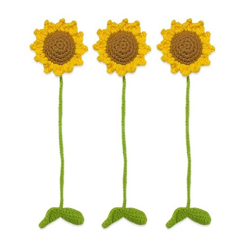 向日葵挂件成品手工钩织