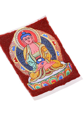 藏式朱砂矿石款唐卡吊坠