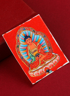 朱砂唐卡五爷画药师扎基