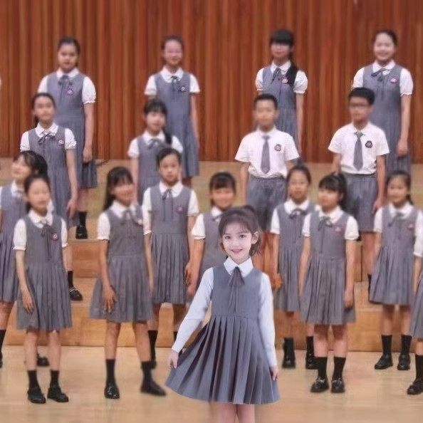 中小学生合唱团学院风诗歌朗诵背诵大合唱表演服儿童合唱服演出服