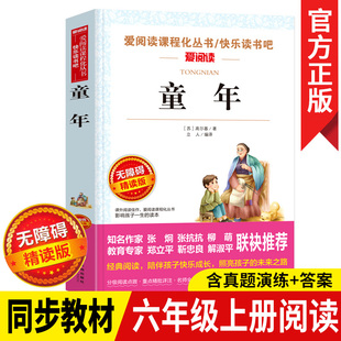 童年高尔基正版六年级阅读课外书籍快乐读书吧上册教材推荐书目小学生读的经典名著爱的教育小英雄雨来在人间我的大学三部曲全套