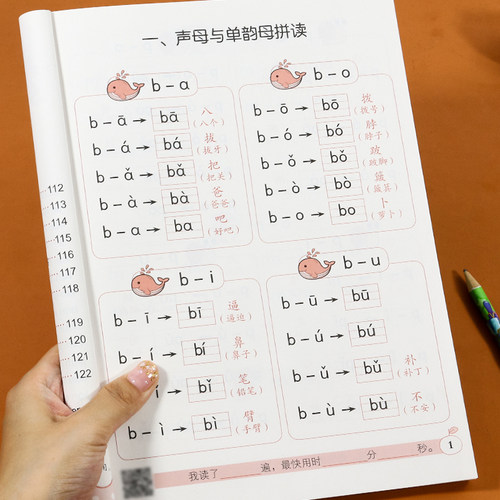 赠一张声母韵母拼读表