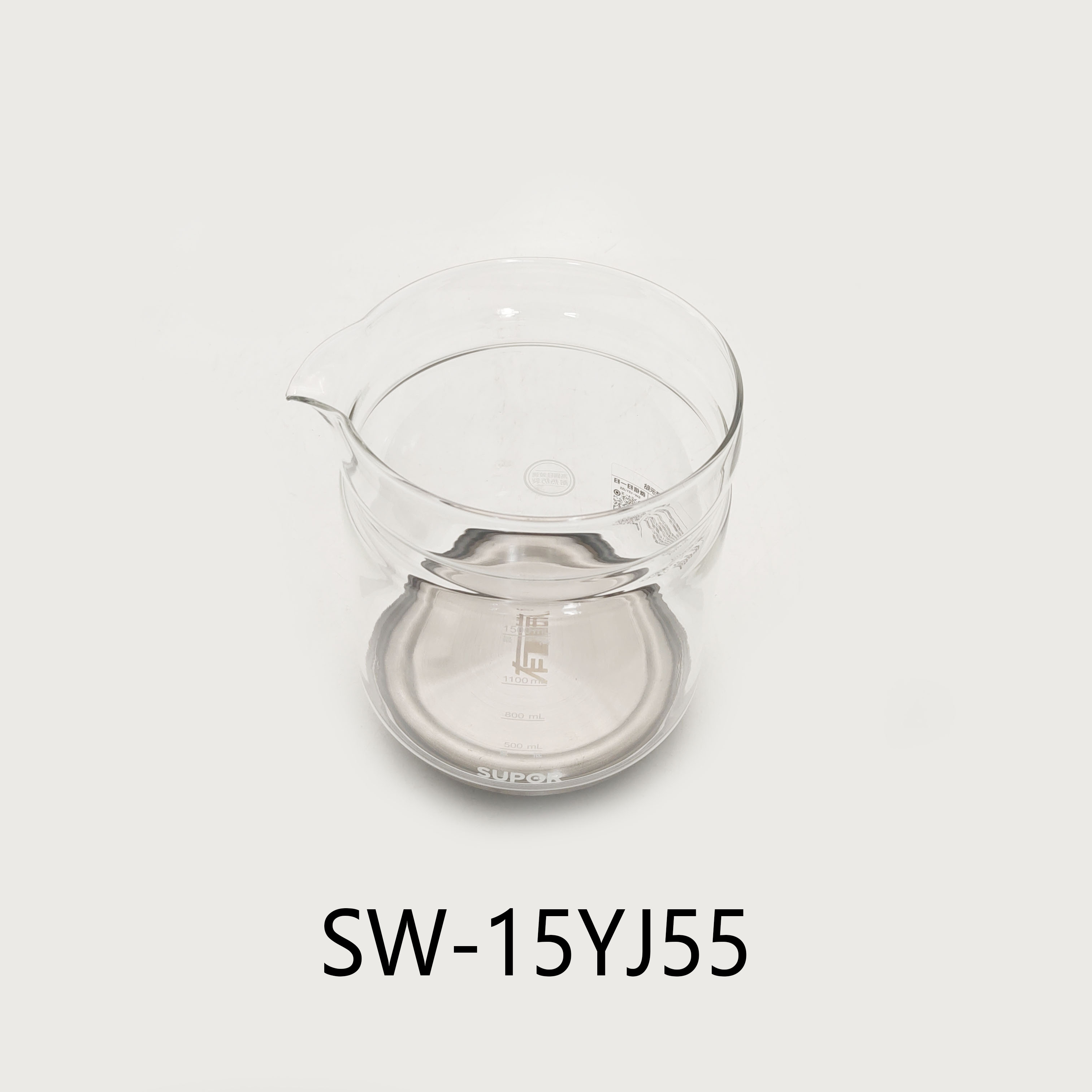 适配苏泊尔养生壶配件SW-15YJ55三环玻璃壶组件不含把手