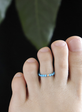 合成极细弹力线松紧个性脚趾戒指