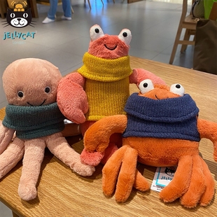 现货 Crew套头衫 英国正品 Cozy 龙虾螃蟹章鱼高领 Jellycat