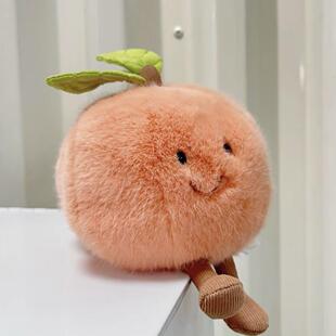 JELLYCAT趣味双叶桃子毛绒玩具可爱安抚水果公仔