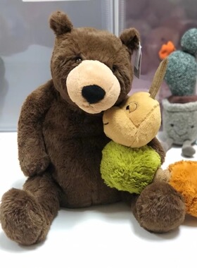 Jellycat英国正品 Knox Bear诺克斯熊伍迪熊Woody毛绒玩具