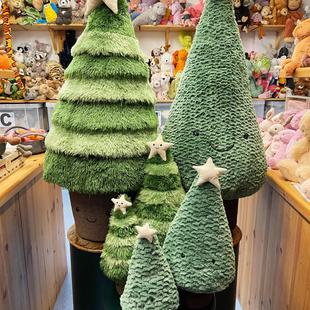 Jellycat圣诞新品2024圣诞树花环冷杉蓝色云杉企鹅毛绒安抚玩偶