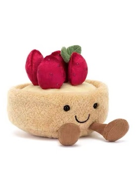 Jellycat春季趣味甜品新品草莓塔 柠檬塔 千层酥玩偶礼物