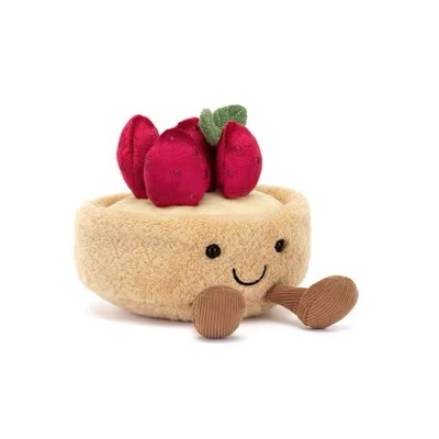 Jellycat春季趣味甜品新品草莓塔 柠檬塔 千层酥玩偶礼物