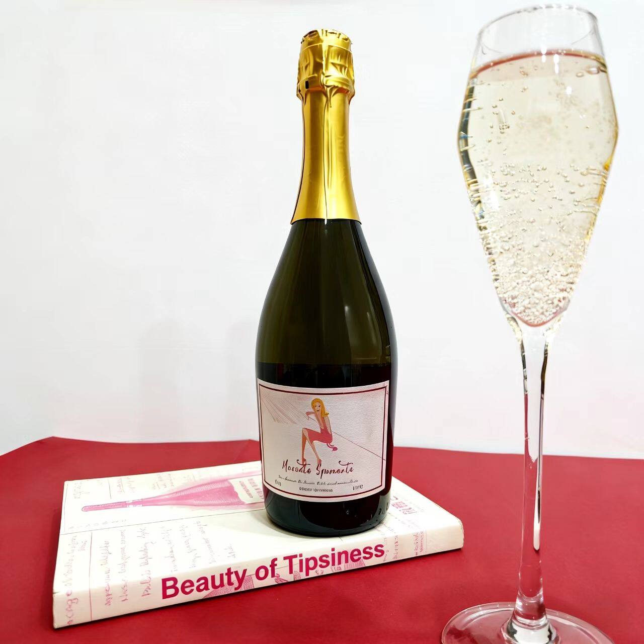 意大利女孩莫斯卡托甜白起泡酒MOSCATO甜美清爽低度气泡葡萄酒