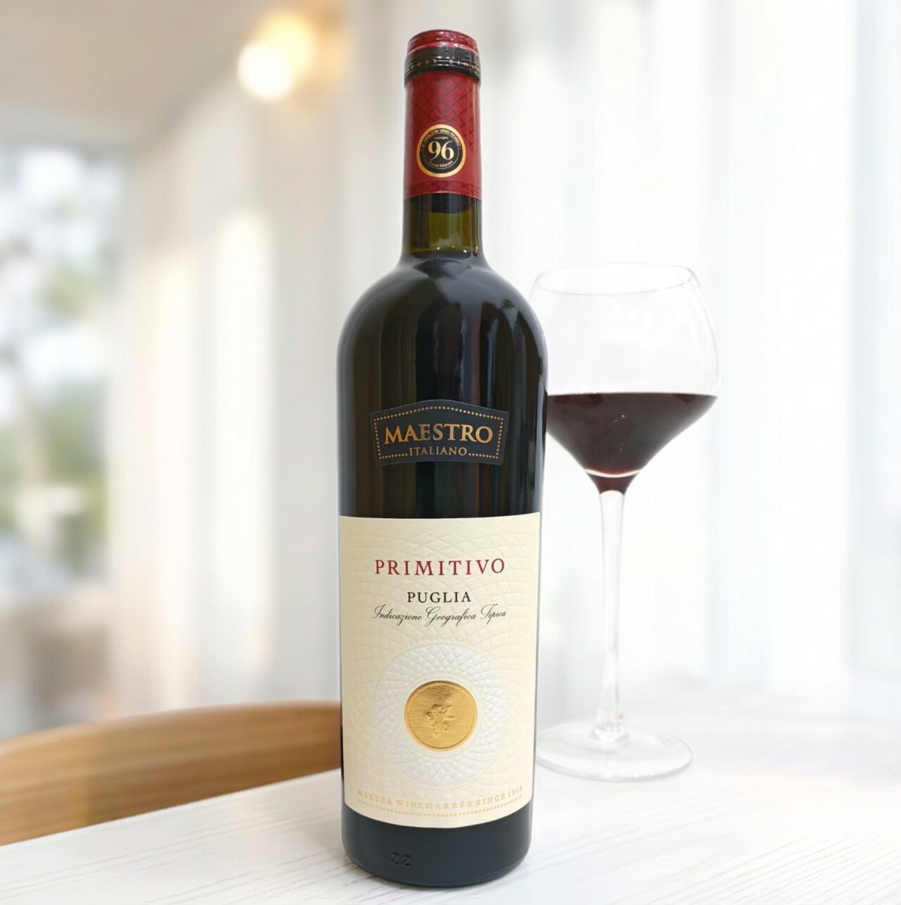 大师酒庄普里米蒂沃红葡萄酒意大利MAESTRO PRIMITIVO樱桃草莓香